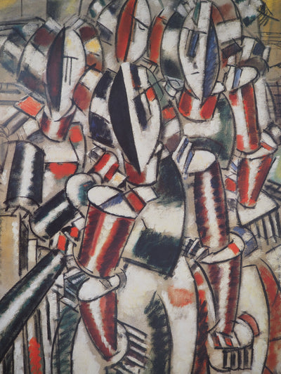 Fernand LEGER : Personnages cubistes au balcon, Affiche originale (photo de détail 3) - Crédit photo : Galerie Art.Paris