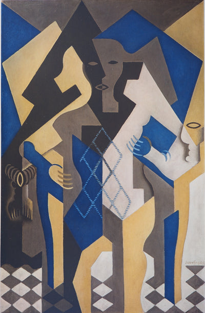 Juan GRIS : Arlequin cubiste, oeuvre originale (photo de détail 2) - Crédit photo : Galerie Art.Paris