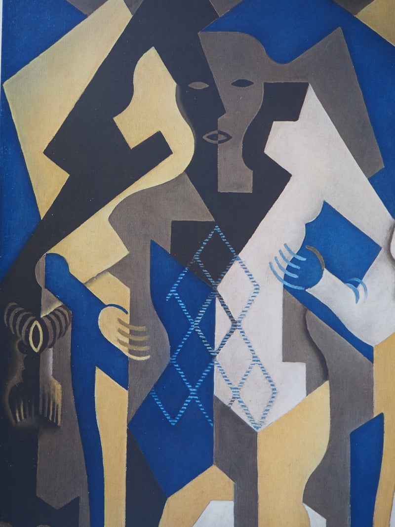 Juan GRIS : Arlequin cubiste, oeuvre originale (photo de détail 6) - Crédit photo : Galerie Art.Paris