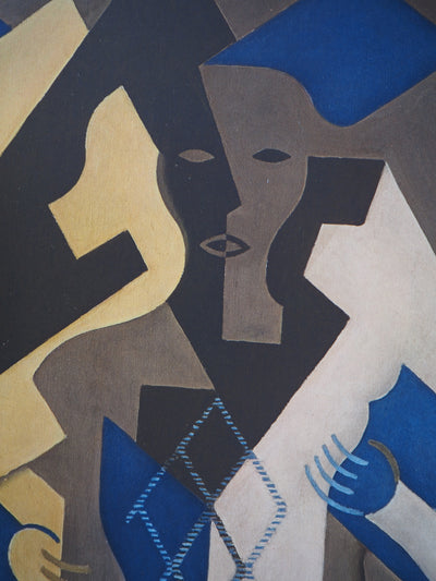 Juan GRIS : Arlequin cubiste, oeuvre originale (photo de détail 8) - Crédit photo : Galerie Art.Paris