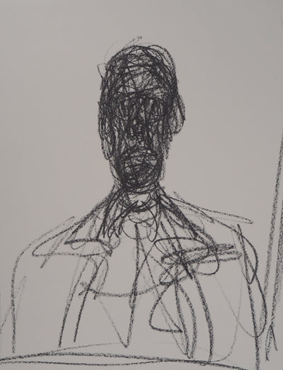 Alberto GIACOMETTI : Portrait d'homme, Affiche originale (photo de détail 3) - Crédit photo : Galerie Art.Paris