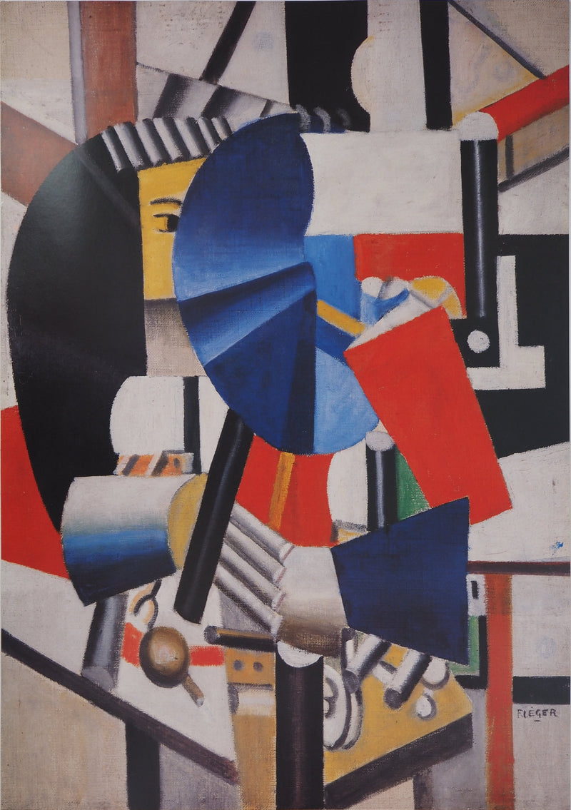 Fernand LEGER : Femme au miroir, Affiche originale (photo de détail 3) - Crédit photo : Galerie Art.Paris