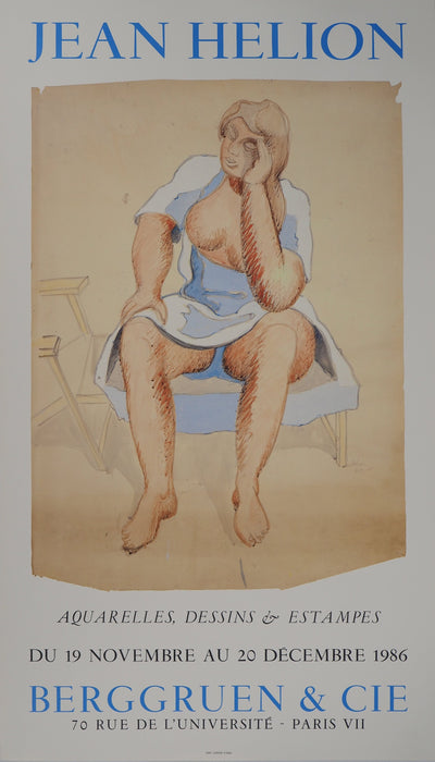 Jean HELION : Modèle à la robe ouverte, Affiche originale (vue générale) - Crédit photo : Galerie Art.Paris