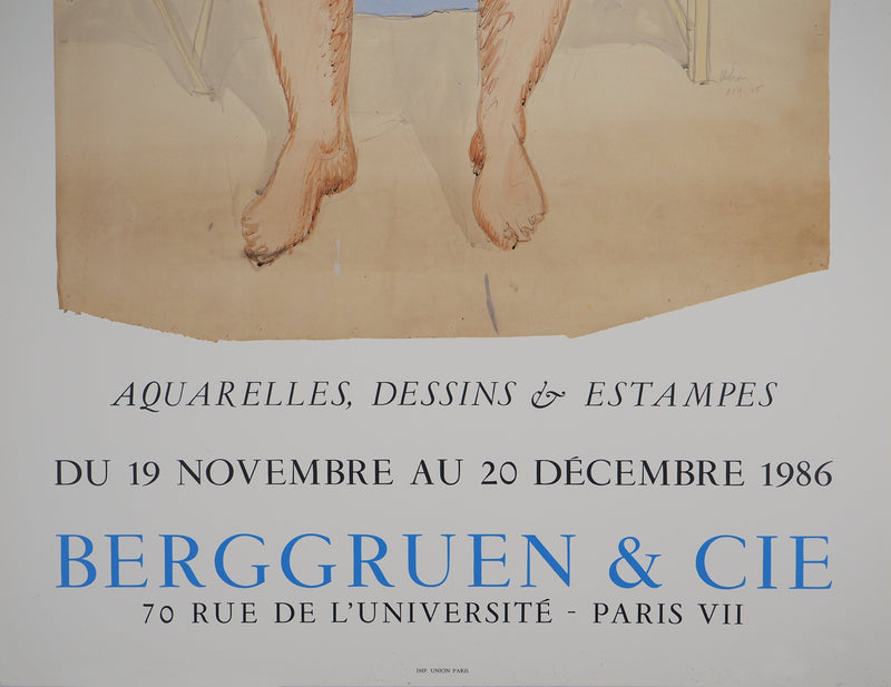 Jean HELION : Modèle à la robe ouverte, Affiche originale (photo de détail 5) - Crédit photo : Galerie Art.Paris