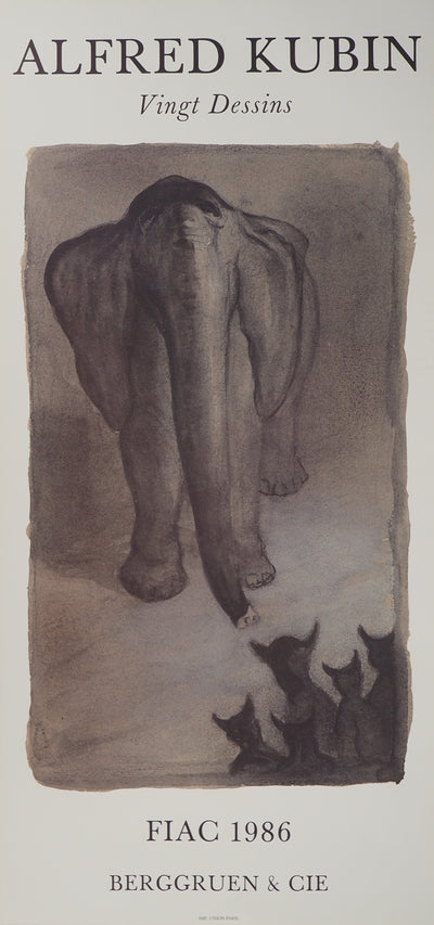 Alfred KUBIN : L'éléphant, Affiche originale (vue générale) - Crédit photo : Galerie Art.Paris