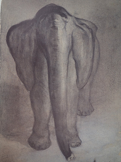 Alfred KUBIN : L'éléphant, Affiche originale (photo de détail 4) - Crédit photo : Galerie Art.Paris