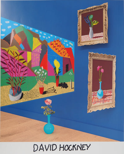 David HOCKNEY : 20 Flowers and Some Bigger Pictures, Affiche originale (photo de détail 2) - Crédit photo : Galerie Art.Paris