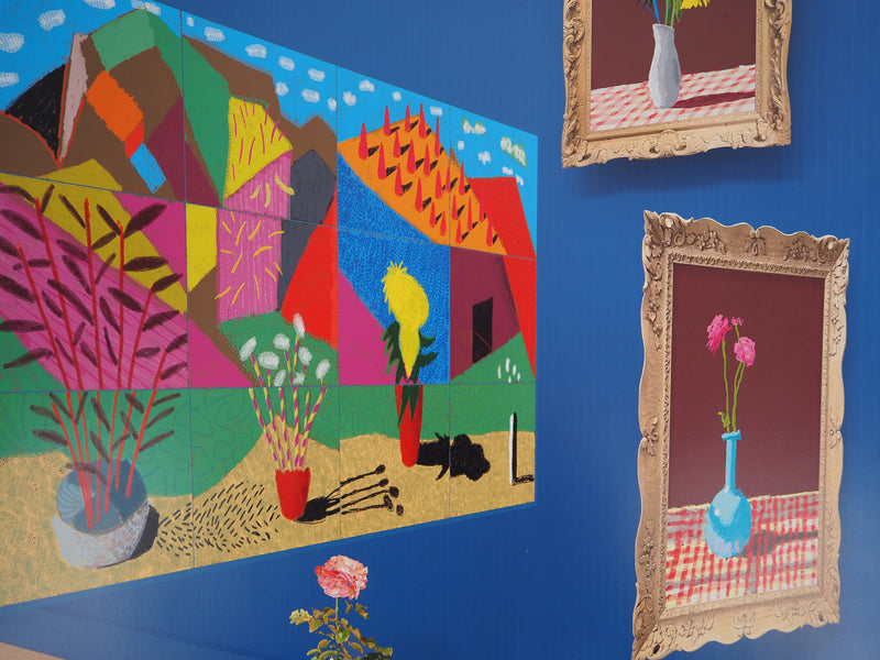 David HOCKNEY : 20 Flowers and Some Bigger Pictures, Affiche originale (photo de détail 4) - Crédit photo : Galerie Art.Paris