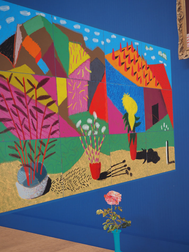 David HOCKNEY : 20 Flowers and Some Bigger Pictures, Affiche originale (photo de détail 7) - Crédit photo : Galerie Art.Paris