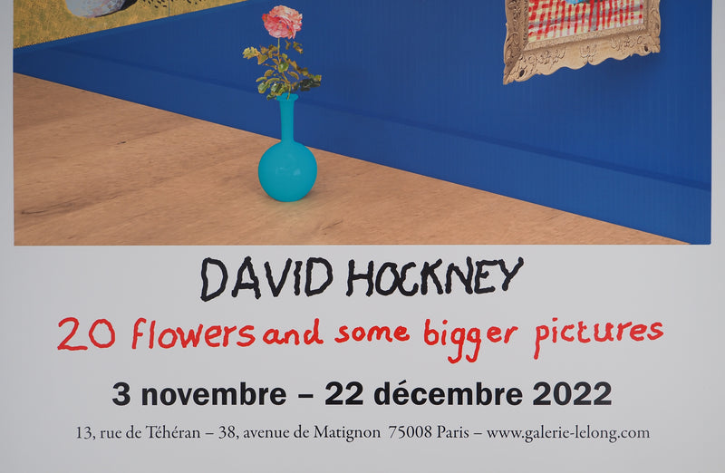 David HOCKNEY : 20 Flowers and Some Bigger Pictures, Affiche originale (photo de détail 8) - Crédit photo : Galerie Art.Paris
