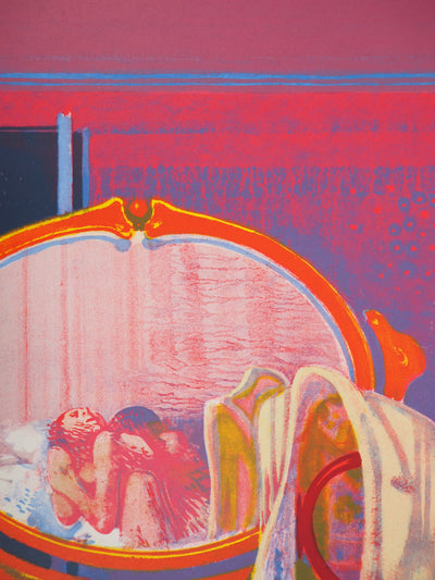 Leonardo CREMONINI : De l’autre côté du miroir, Lithographie originale (photo de détail 3) - Crédit photo : Galerie Art.Paris