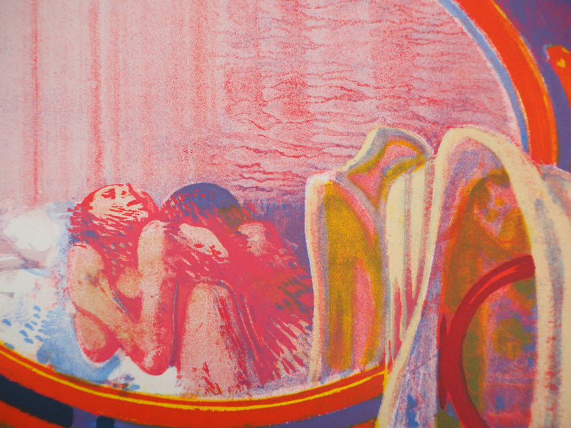 Leonardo CREMONINI : De l’autre côté du miroir, Lithographie originale (photo de détail 4) - Crédit photo : Galerie Art.Paris