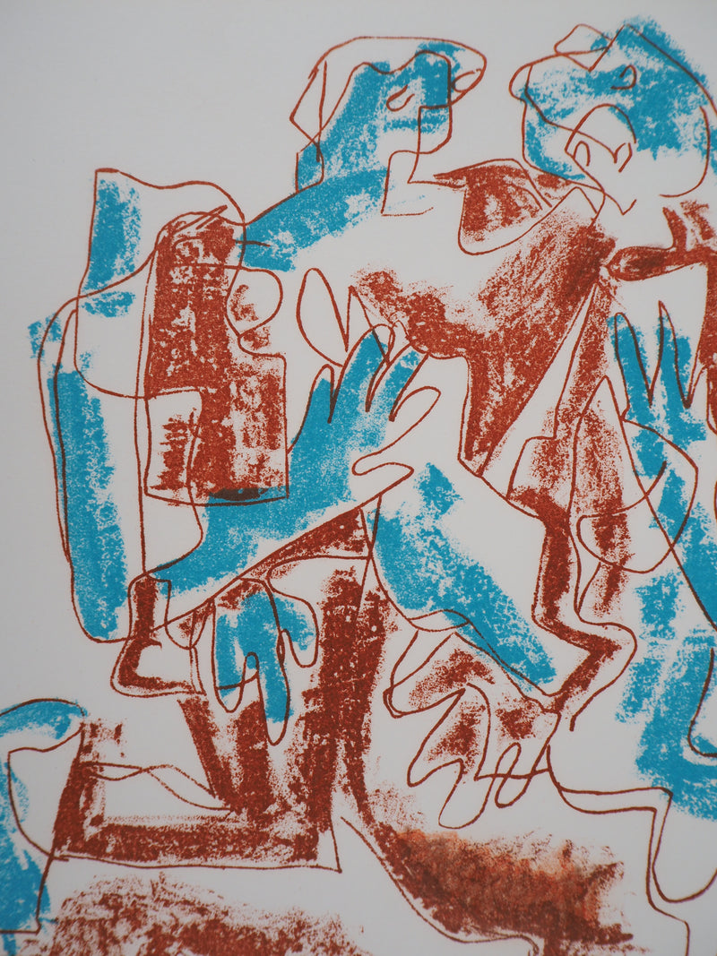 Ossip ZADKINE : Le couple sculptural, Lithographie originale (photo de détail 5) - Crédit photo : Galerie Art.Paris