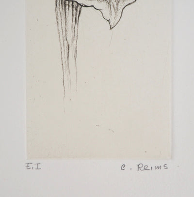 Cecile REIMS : L'Herbier charnel 11, Gravure originale signée
