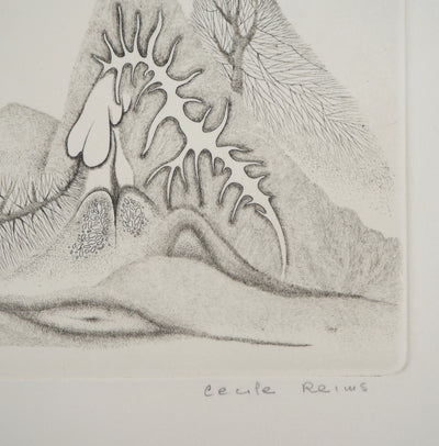 Cécile REIMS : Cosmogonies 4, Gravure originale signée