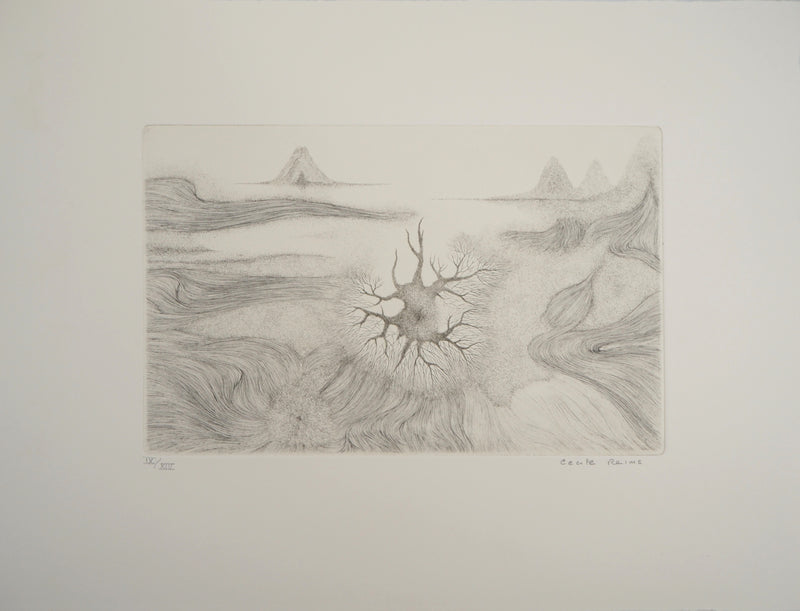 Cécile REIMS : Cosmogonies 2, Gravure originale signée
