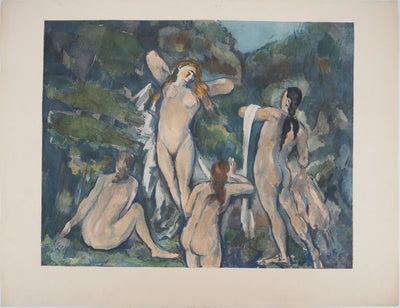 Paul CEZANNE : Baigneuses, c, Lithographie originale (vue générale) - Crédit photo : Galerie Art.Paris