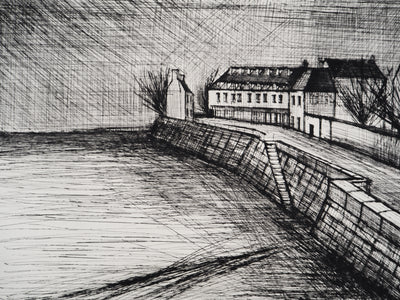 Bernard BUFFET : Le quai, Gravure originale (photo de détail 4) - Crédit photo : Galerie Art.Paris
