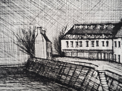 Bernard BUFFET : Le quai, Gravure originale (photo de détail 6) - Crédit photo : Galerie Art.Paris
