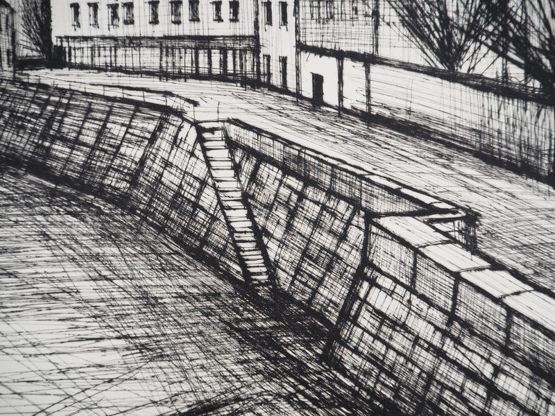 Bernard BUFFET : Le quai, Gravure originale (photo de détail 7) - Crédit photo : Galerie Art.Paris
