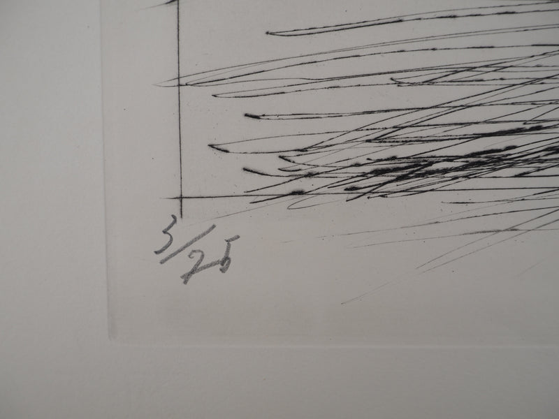 Bernard BUFFET : Le quai, Gravure originale (photo de détail 8) - Crédit photo : Galerie Art.Paris