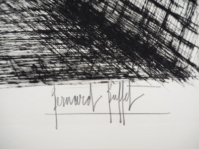 Bernard BUFFET : Le quai, Gravure originale (photo de détail 2) - Crédit photo : Galerie Art.Paris