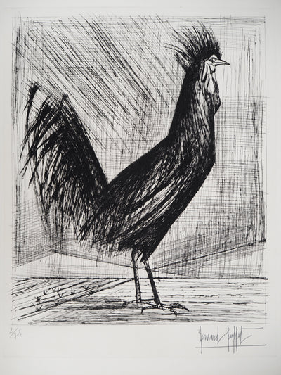 Bernard BUFFET : Le coq, Gravure originale (photo de détail 3) - Crédit photo : Galerie Art.Paris