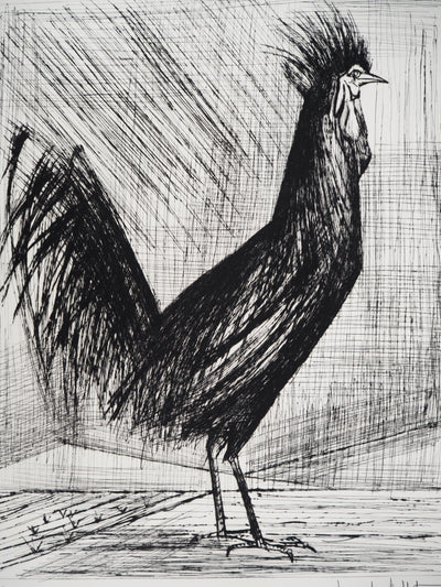Bernard BUFFET : Le coq, Gravure originale (photo de détail 4) - Crédit photo : Galerie Art.Paris
