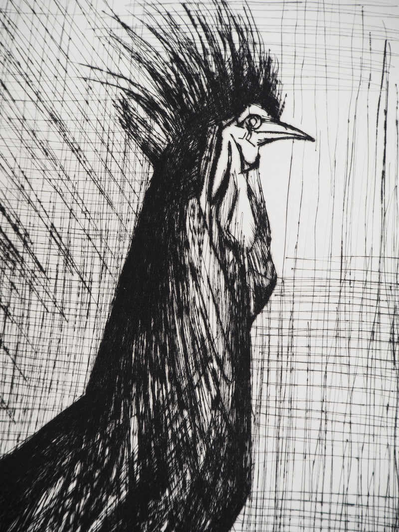Bernard BUFFET : Le coq, Gravure originale (photo de détail 6) - Crédit photo : Galerie Art.Paris