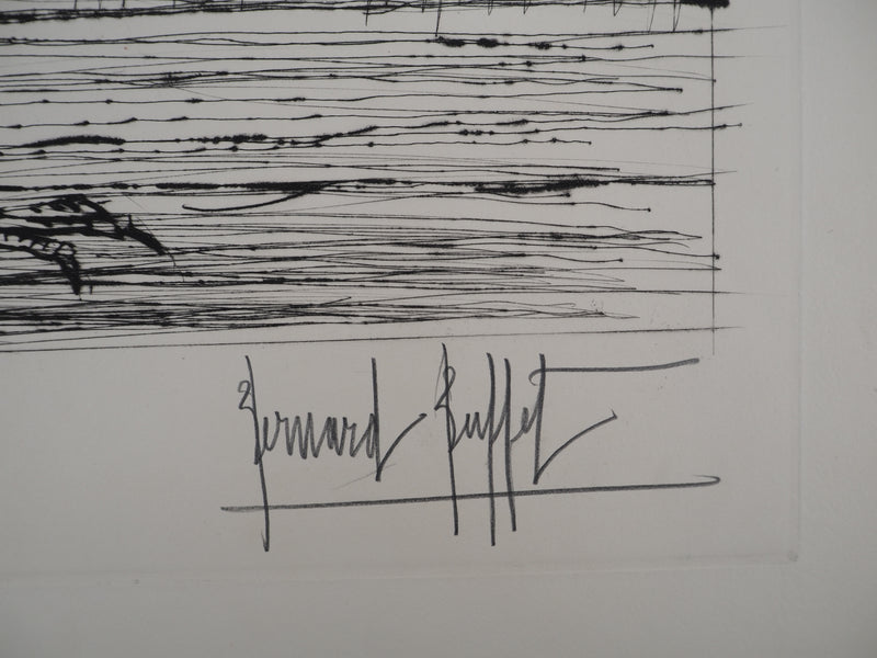 Bernard BUFFET : Le coq, Gravure originale (photo de détail 2) - Crédit photo : Galerie Art.Paris