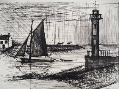 Bernard BUFFET : L'embouchure de l'Odet, Gravure originale (photo de détail 4) - Crédit photo : Galerie Art.Paris