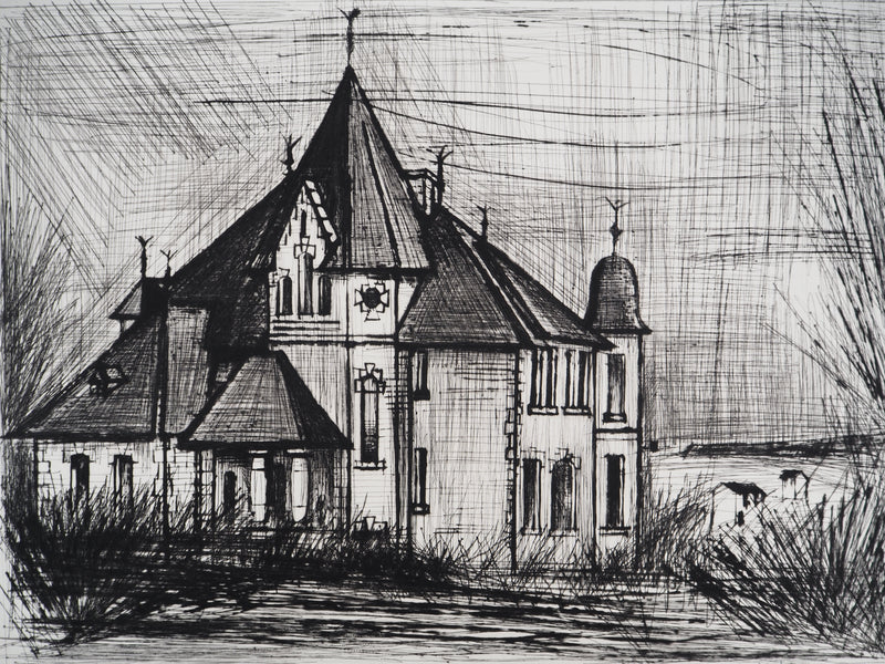 Bernard BUFFET : Château de la Vallée, Gravure originale (photo de détail 4) - Crédit photo : Galerie Art.Paris