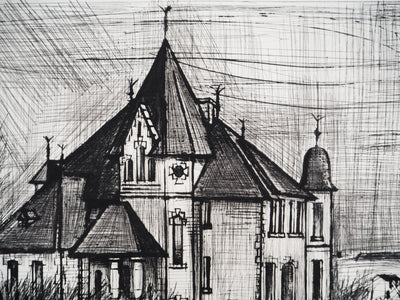 Bernard BUFFET : Château de la Vallée, Gravure originale (photo de détail 7) - Crédit photo : Galerie Art.Paris