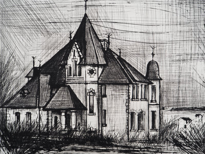 Bernard BUFFET : Château de la Vallée, Gravure originale (photo de détail 8) - Crédit photo : Galerie Art.Paris