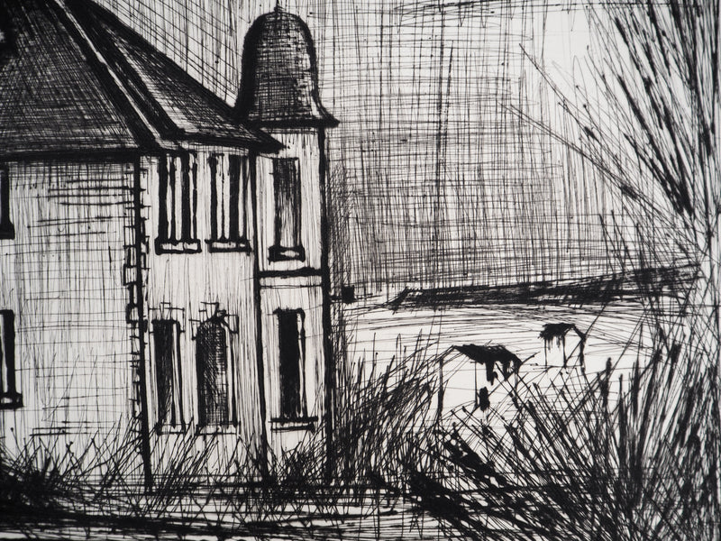 Bernard BUFFET : Château de la Vallée, Gravure originale (photo de détail 5) - Crédit photo : Galerie Art.Paris