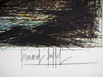 Bernard BUFFET : Bretagne, Environs d'Erquy, Gravure originale (photo de détail 2) - Crédit photo : Galerie Art.Paris