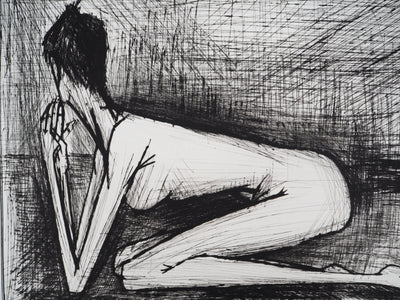 Bernard BUFFET : Nu accroupi, Gravure originale (photo de détail 5) - Crédit photo : Galerie Art.Paris