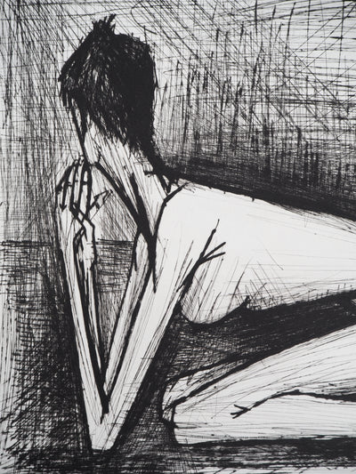 Bernard BUFFET : Nu accroupi, Gravure originale (photo de détail 6) - Crédit photo : Galerie Art.Paris