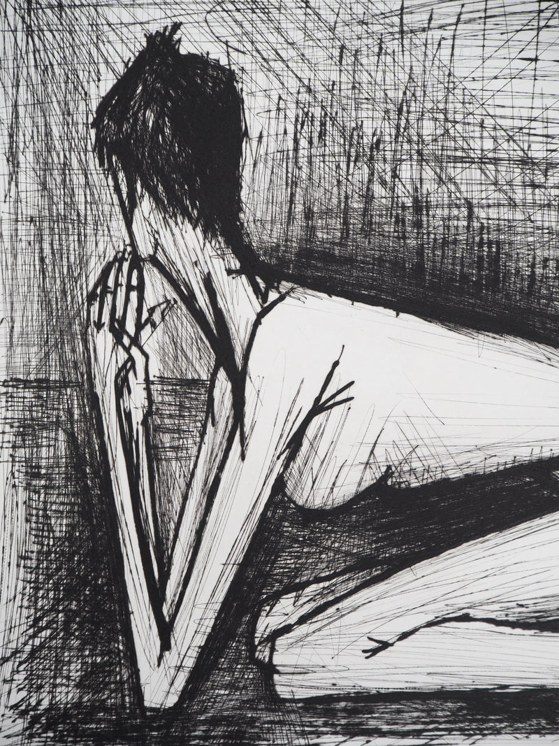 Bernard BUFFET : Nu accroupi, Gravure originale (photo de détail 6) - Crédit photo : Galerie Art.Paris