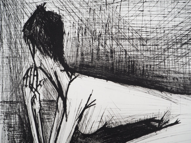Bernard BUFFET : Nu accroupi, Gravure originale (photo de détail 7) - Crédit photo : Galerie Art.Paris