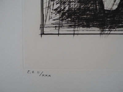 Bernard BUFFET : Nu accroupi, Gravure originale (photo de détail 9) - Crédit photo : Galerie Art.Paris