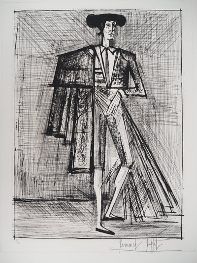 Bernard BUFFET : Torero, Gravure originale (photo de détail 3) - Crédit photo : Galerie Art.Paris