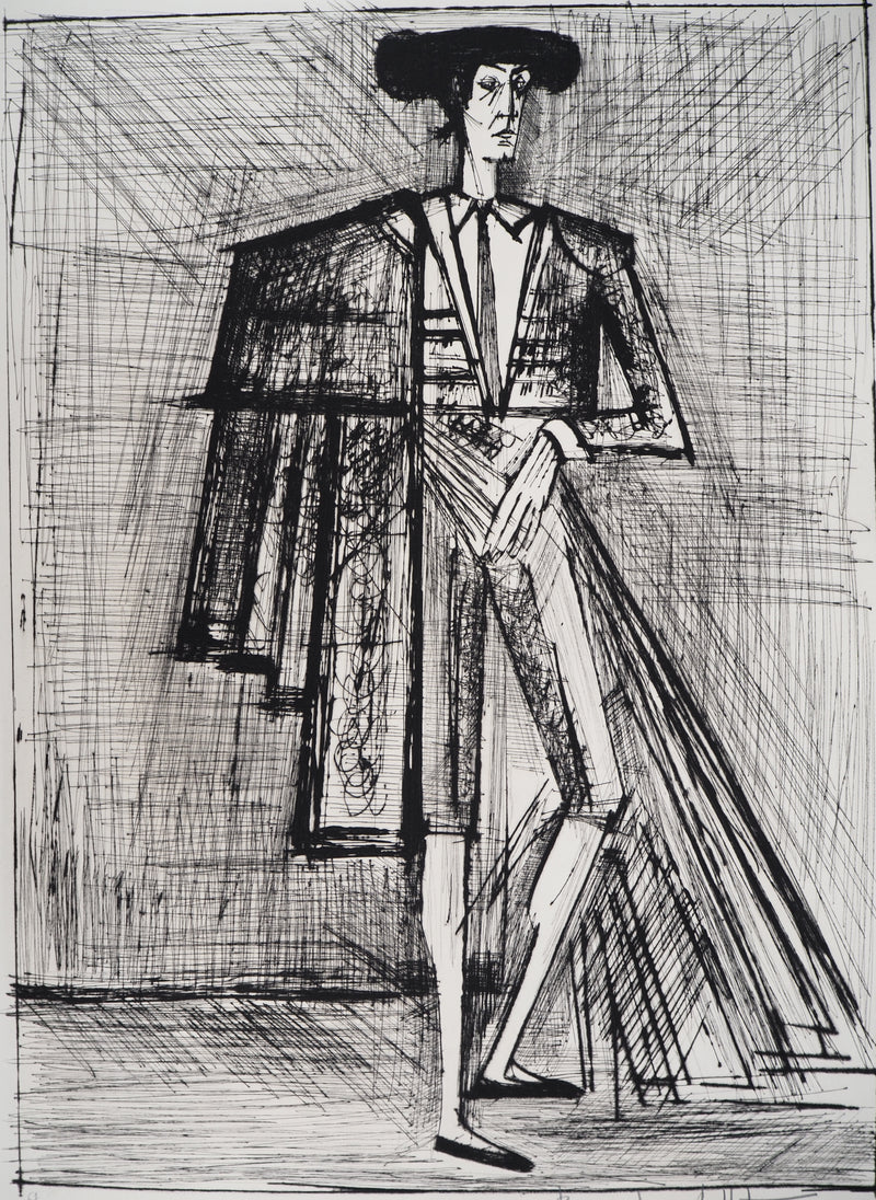 Bernard BUFFET : Torero, Gravure originale (photo de détail 4) - Crédit photo : Galerie Art.Paris
