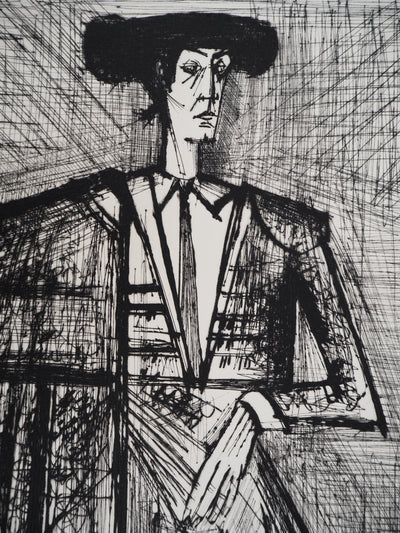 Bernard BUFFET : Torero, Gravure originale (photo de détail 6) - Crédit photo : Galerie Art.Paris
