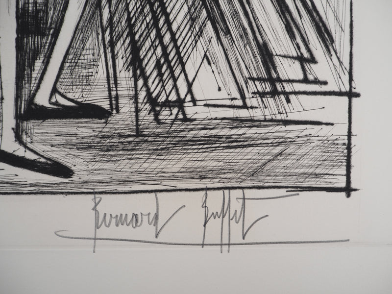 Bernard BUFFET : Torero, Gravure originale (photo de détail 2) - Crédit photo : Galerie Art.Paris