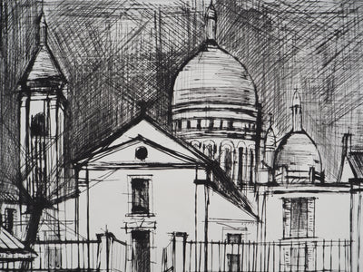 Bernard BUFFET : Paris, L'église Saint Pierre de Montmartre, Gravure originale (photo de détail 5) - Crédit photo : Galerie Art.Paris