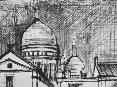 Bernard BUFFET : Paris, L'église Saint Pierre de Montmartre, Gravure originale (photo de détail 7) - Crédit photo : Galerie Art.Paris