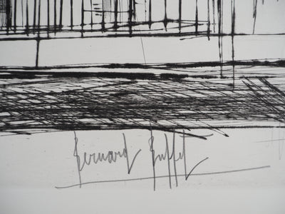 Bernard BUFFET : Paris, L'église Saint Pierre de Montmartre, Gravure originale (photo de détail 2) - Crédit photo : Galerie Art.Paris