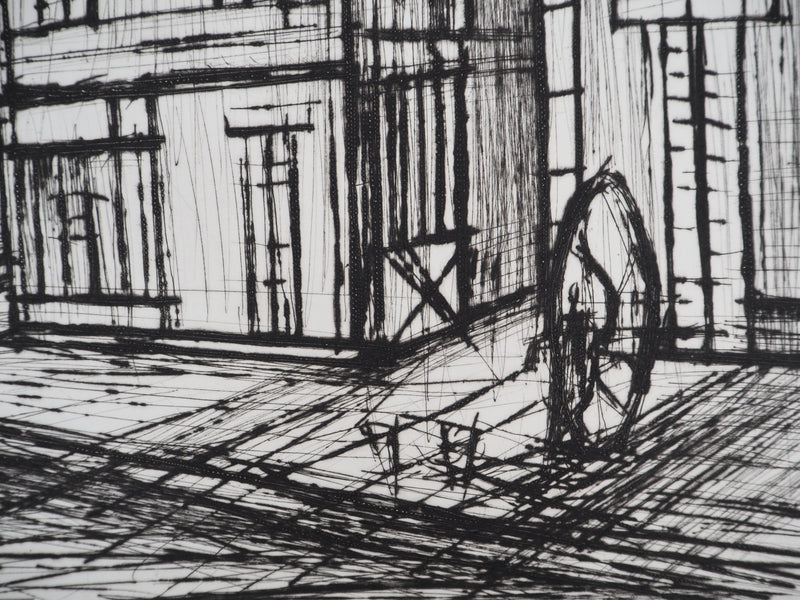 Bernard BUFFET : Méru, la Place, Gravure originale (photo de détail 7) - Crédit photo : Galerie Art.Paris