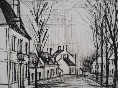 Bernard BUFFET : L'allée à Saint-Julien, Gravure originale (photo de détail 6) - Crédit photo : Galerie Art.Paris